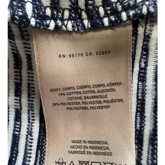 Vanessa Virginia by Anthropologie Navy and White Crew Neck Tank Top, Size M - Picture 6 of 6